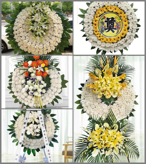 四川成都龙泉驿区茶店镇前锋村花圈速递